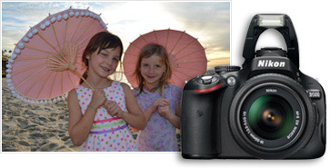 Create better portraits�even when shooting outdoors in bright sunlight�with the D5100's built-in pop-up flash.
