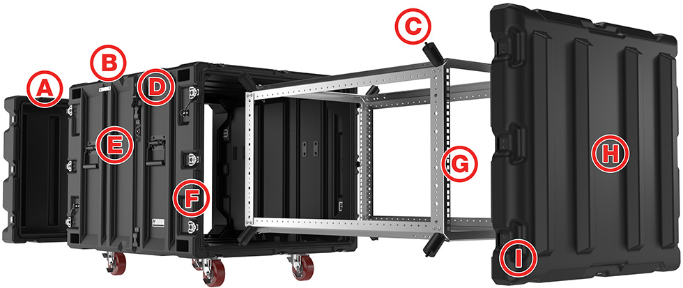 Pelican Products rackmount cases v series classic hard case