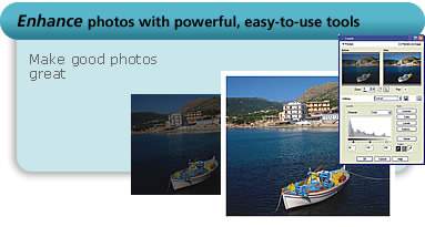 Enhance photos with powerful, easy-to-use tools