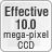 effective 10.0 mega-pixel CCD