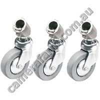Manfrotto 109 Wheel Set 80mm w/out Brakes+adpt - Click Image to Close