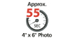4 x 6 photo in 55 seconds : Photo printing speed - Thanks to the improvement of FINE print head and paper feeding mechanisms, photo lab quality print can be delivered at high speed, at default setting.
