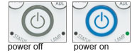 A blue LED is now used for the power lamp, enabling the ON/OFF status to be understood at a glance.