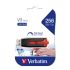 Verbatim 256GB V3 USB Flash Drive - Slide And Lock, Compact, Stylish Design, USB3.0 - Red