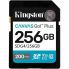 Kingston Canvas Go! Plus 256 GB Class 10/UHS-I (U3) V30 SDXC - 200 MB/s Read - 160 MB/s Write