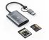 Oxhorn USB 3.2 Gen 2 10Gbps CF Express B and SD Card-reader Aluminum USB-C 3.2 USB-A 3.2 lightweight Plug-and-play Silver